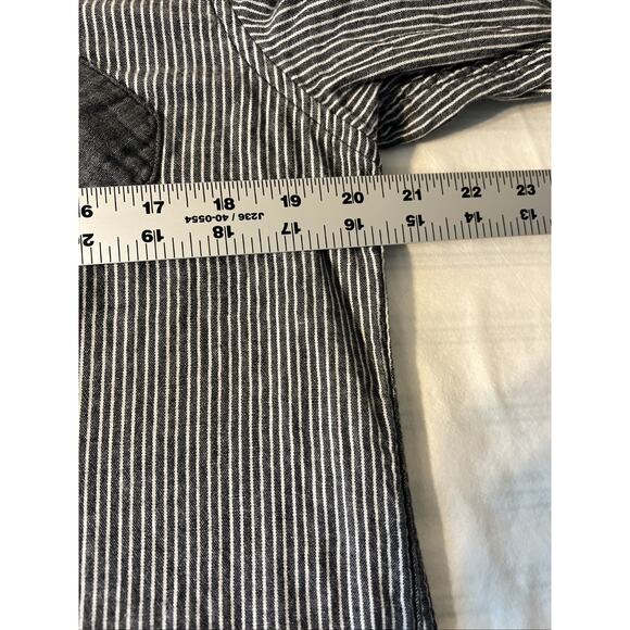 WOOLF ORIGINALS NEW YORK WON Button Up Shirt Size Large Striped Long Sleeve - Picture 9 of 11